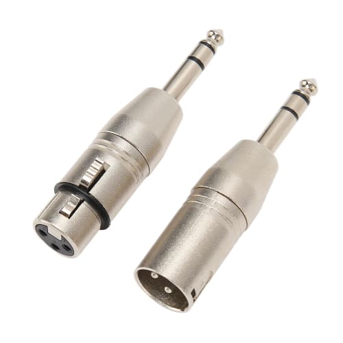 2-Piece TRS to XLR Adapter, Balanced Stereo to XLR Connector
