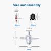 Riseuvo Valve Stem Removal Tool - 40Pcs Valve Cores, 4-Way Valve Tool, Valve Core Remover Tool, Tire Repair Schrader Valve Tool