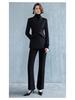 Black Fashion Women's Business Suit - Slimming Micro Flare Pants