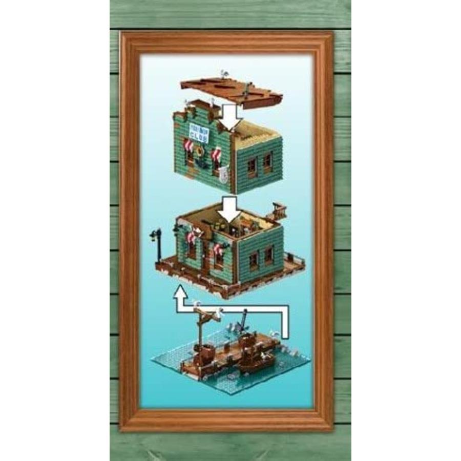 

General Jim s Realistic Detailed Harbortown Fishing Club Shop Classical Architectural Styled City Modular Building Blocks Toy B United States