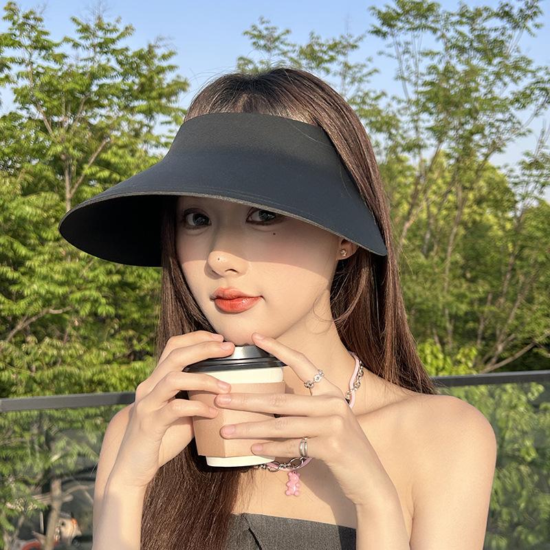 Summer Sky Top Sun Hat Women's Markless Integrated Sun Protection Hat New UV Anti Illuminated Silk Sun Hat