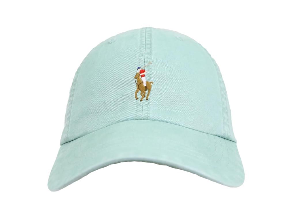 (Polo Ralph Lauren) Men's and Women's Cap with Multi-Color Pony Embroidery Signature Pony Hat 01080118-GREEN [Used]