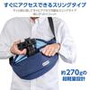 Hakuba OUTDOOR PRODUCTS Camera Shoulder Bag 07 AZ Navy Camera Bag That Is Easy To Carry YKK Zipper Fabric AMZODCSB07NV 4977187005325 Ultra-lightweight