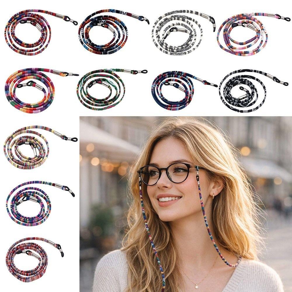 Durable Bohemian Sunglass Chain Neck Cord Adjustable Glasses Rope Nonslip Anti Drop Eyeglass Holder Strap Outside Casual