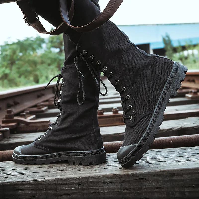 High-top Canvas Shoes Men's Shoes Retro Outdoor Men's Shoes Casual Sports Hiking Shoes