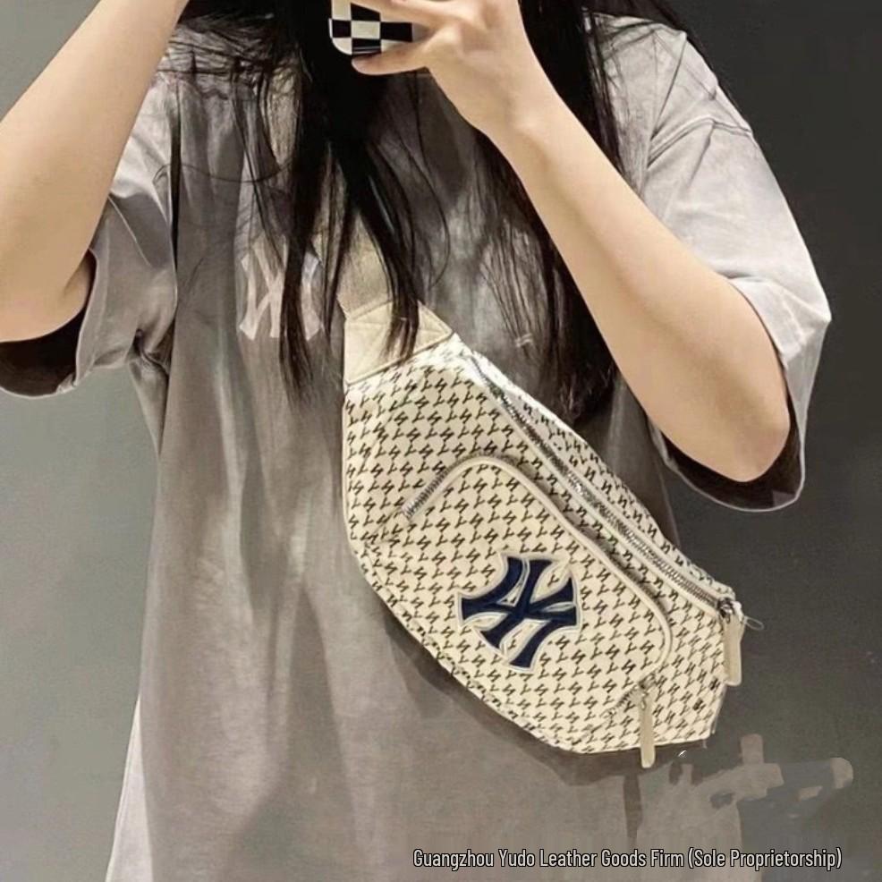 Koreański MLB NY Haftowany Monogram Listonoszka: Vintage Sportowa Torba na Klatkę Piersiową/Saszetka Nerka