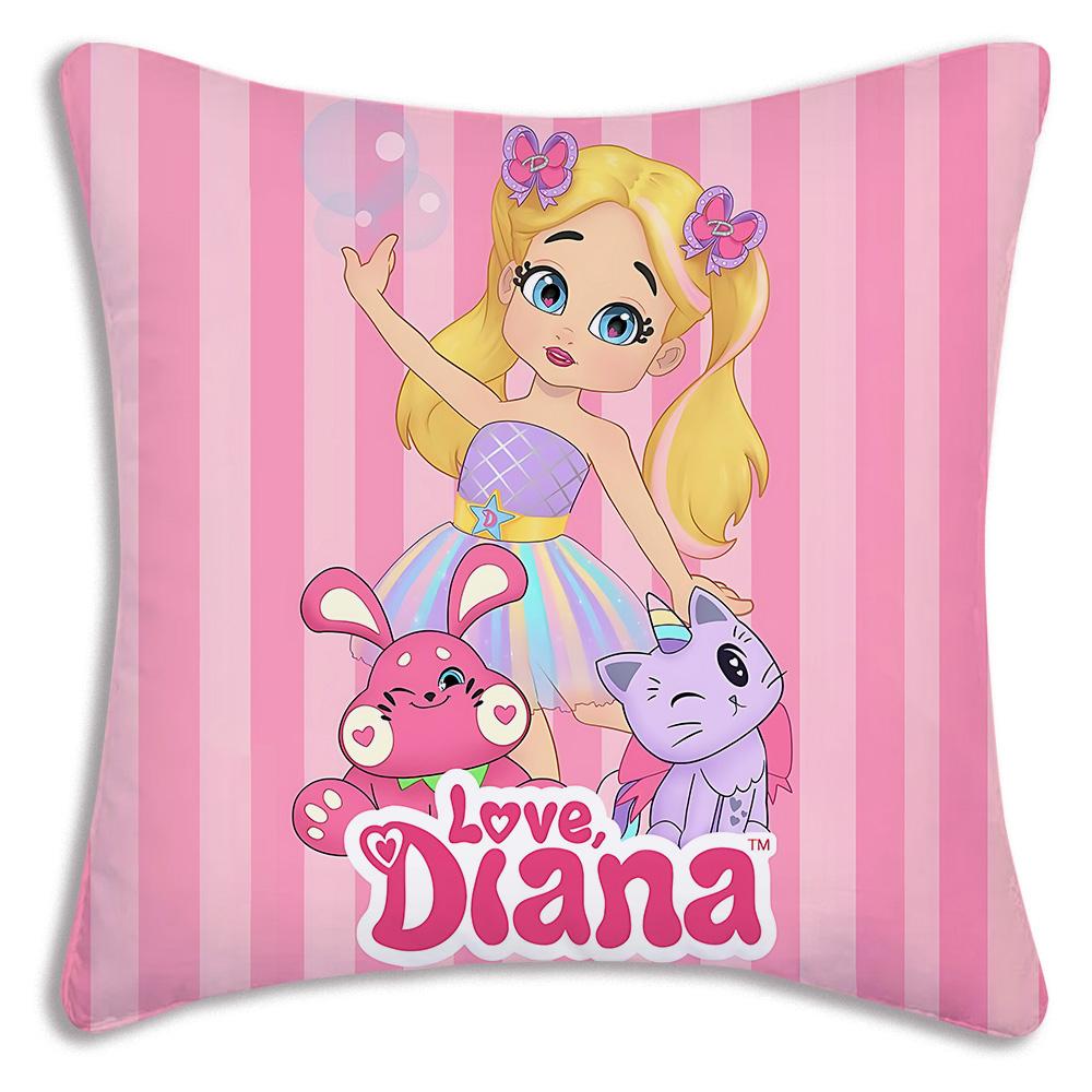 Cute Love For Dianas Pillow Covers Cartoon Sofa Decorative Home Double-sided Printing Short Plush Cute Cushion Cover