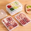 Frozen Meat Storage Box with Lid - Food Grade Refrigerator Compartment for Freshness