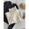 Women Autumn Winter Half Turtleneck Fleece Lined Long Sleeve Lace Trim Slim Fit Base Layer Top