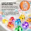 Light Up Car Playset Bath Toys LED Sensory Soft Vinyl Floating Water Play Toys for Bathtub & Pool Toddler Toys for 3 4 5 Years