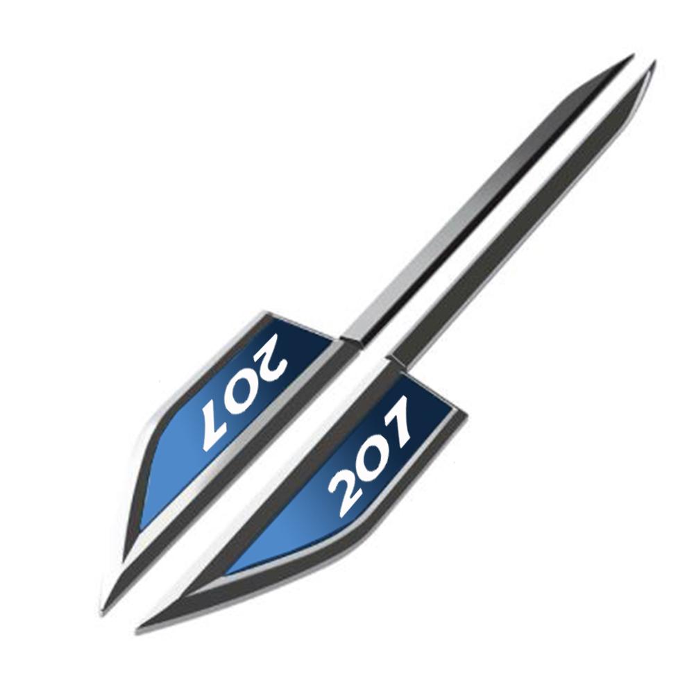 Auto Door Fender Side Blade Badge Car Body Sticker For Peugeot 206 207 208 306 307 308 406 407 408 3D Metal Side Sticker