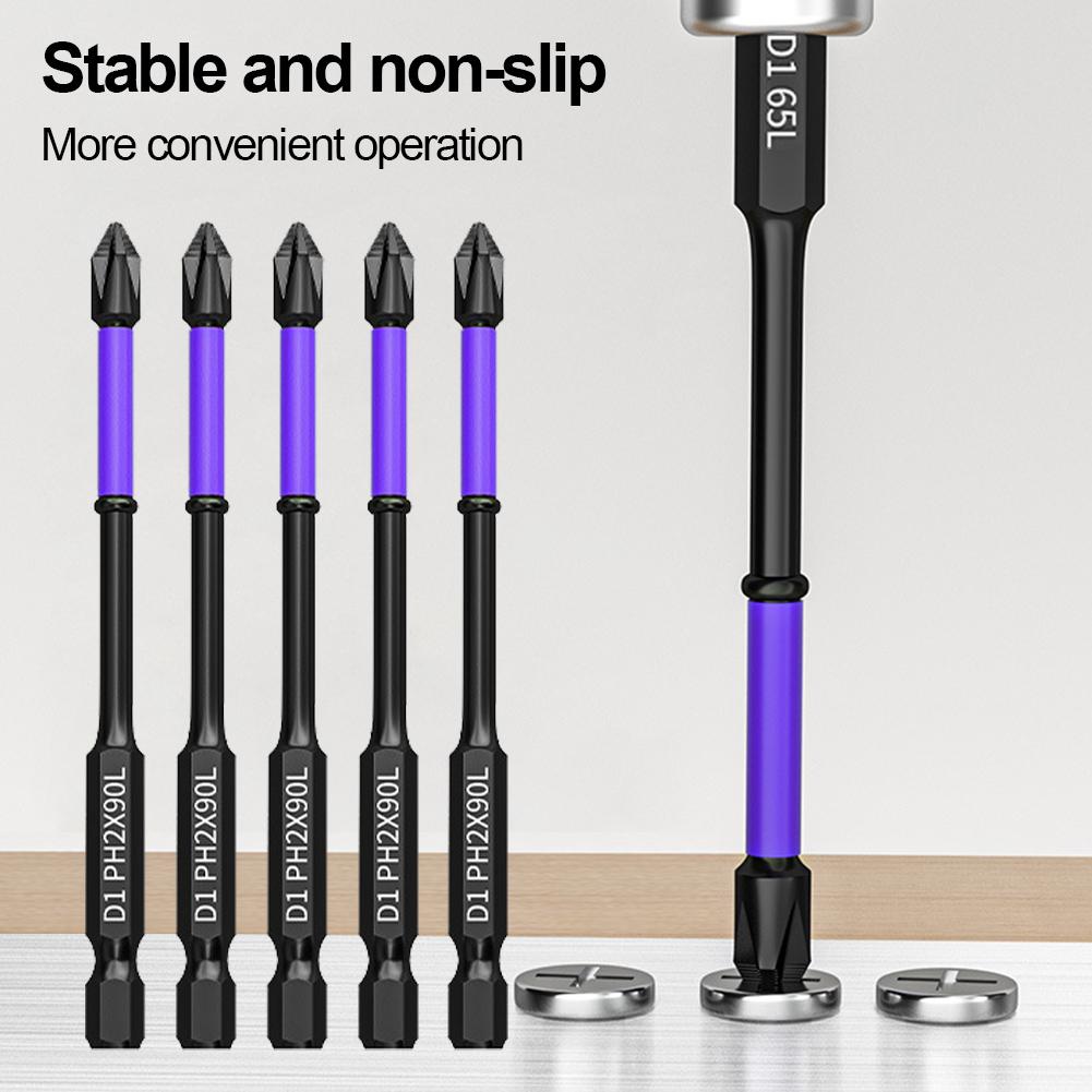Anti-Shock Batch Head Metal D1 Impact Driver Bit Set Adjustable Length Professional Hex Bit Set for Electric Drill/Screwdriver