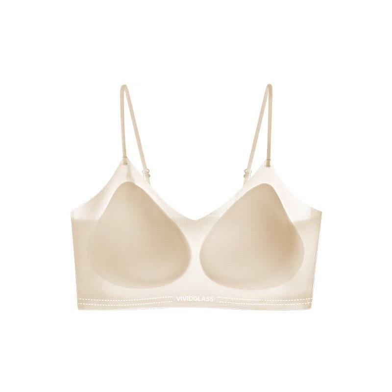 Herbal ultra-thin cool seamless underwear women's steel-free rim comfortable breathable comfortable vest type beauty back bra
