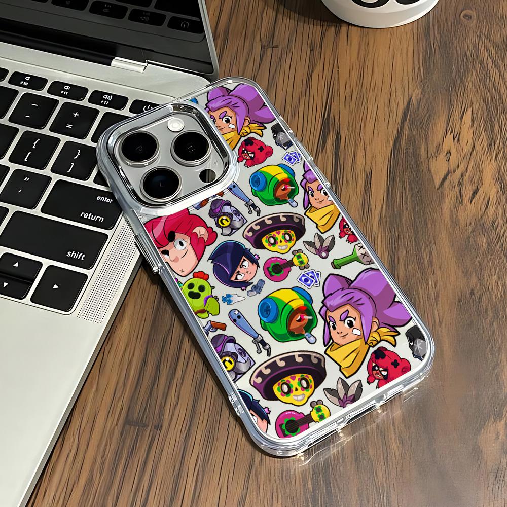 Cartoon Game B-Brawls Hot Phone Case For IPhone 17 16e 16 15 14 13 12 11 Mini Pro Max X XR XSMAX 8 7 Air Plus Transparent Cover