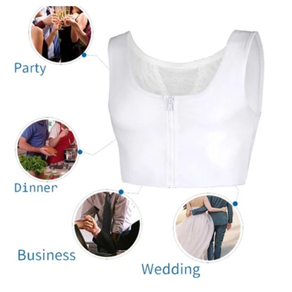 Lift the Back Men's Chest Shapewear Sleeveless Slimming Shapers Business Occasion