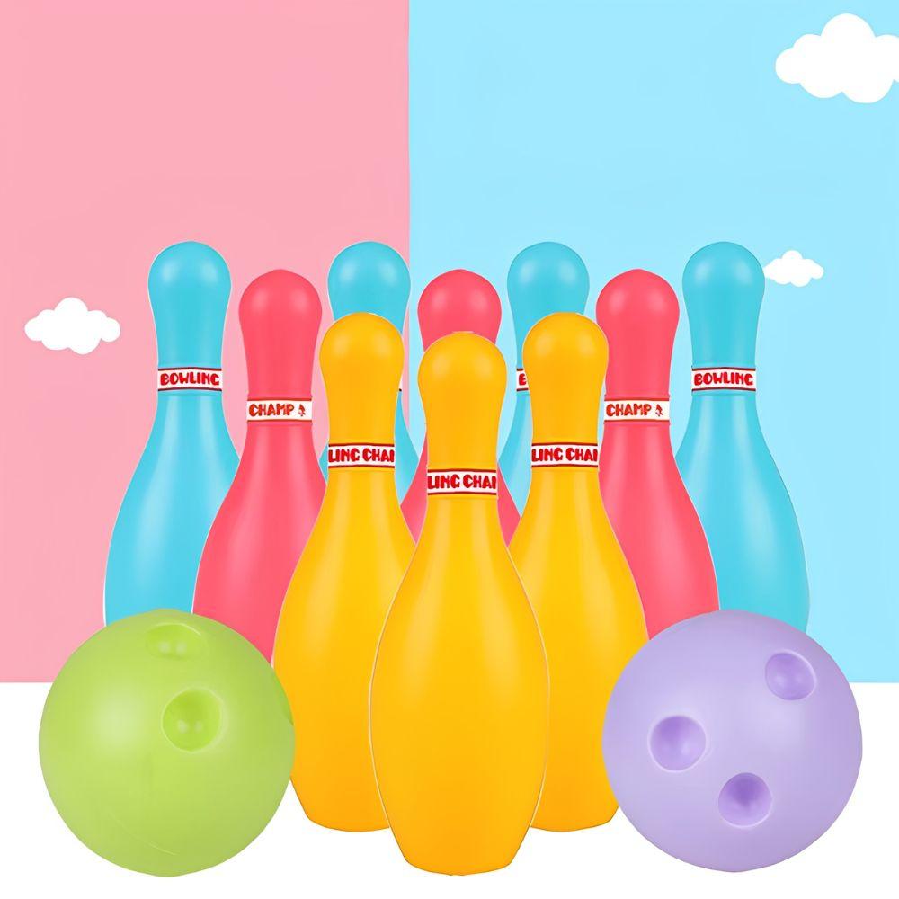2 Sets Plastic Colorful/White Bowling Set Suitable For Parties Entertainment Indoor Outdoor Sports Leisure Student Gifts YMY