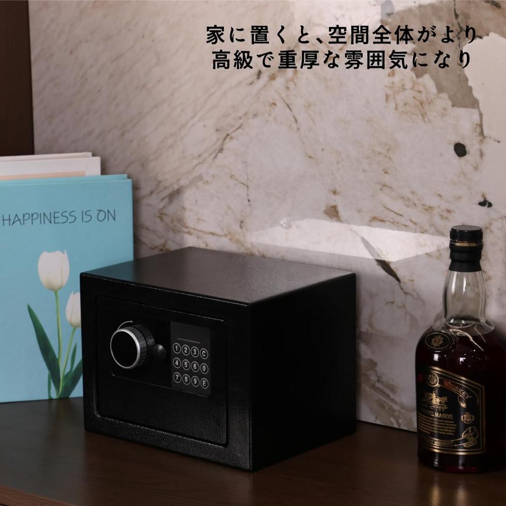 Small Home Safe with Electronic Mini Safe for Home Made in 6L Compact Easy Wall For and Includes 2 Emergency Japanese Instruction and 2 Anchor Bolts