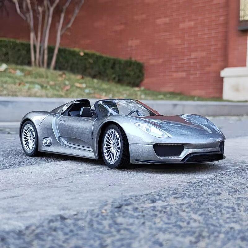 

1:18 918 Spyder Roadster Alloy Sports Car Model Diecast Metal Track Racing Car Vehicle Model Simulation Collection Kids Toy Gift серый