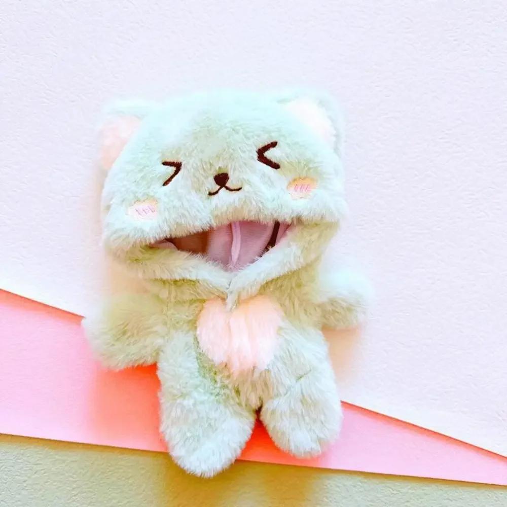Playing House Toy Accessories Fox Wolf Bear 20cm Doll Clothes One-piece Garment Jumpsuits With Tail Cartoon Animal Outfit