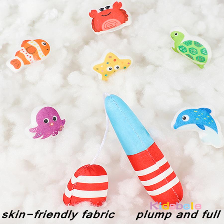 Montessori Matching Fishing Game Cloth Fishing Toy Color Sorting Portable Christmas Gift For Toddlers 6 To 12 Months Sensory Toy