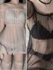 Neck Fairy Suspender Tulle Perspective Nightdress Beautiful Back Lace Gauze Sleeping Dress Temptation White Sexy Mesh Hanging