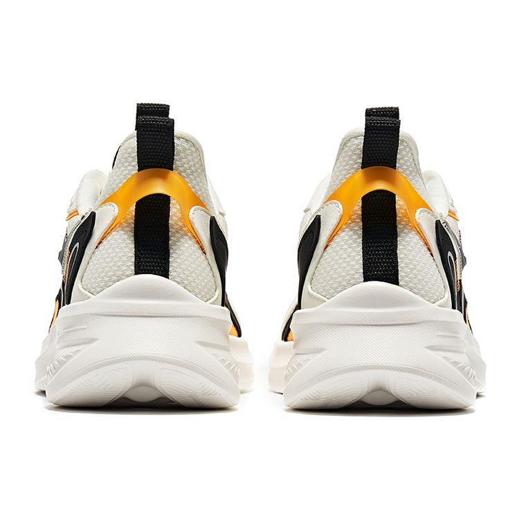 Hongxing Erke Non-Slip Wear-Resistant Lightweight Low-Top Running Shoes Men Sneaker White Black 51123103188-002