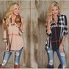Womens Blouse New Striped Plaid Long Sleeve Ladies Top T Shirt Loose Tops Casual