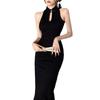 Women's Dress Design Hollow Improvement Cheongsam Sexy Long Dress Summer Royal Sister Retro Halter Dress