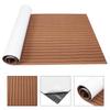 EVA Flooring Mat 120x240cm Non-Slip Self Adhesive Decking Pad Decoration for Marine Boat Yacht(Light Brown Black )
