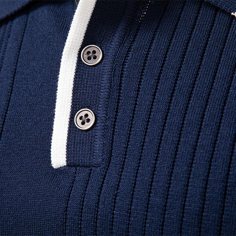 Gant 2025 Autumn and Winter Embroidery New European Size Lapel Men's Sweater Polo Half Zipper High-quality Knitted Sweater Men's Clothing