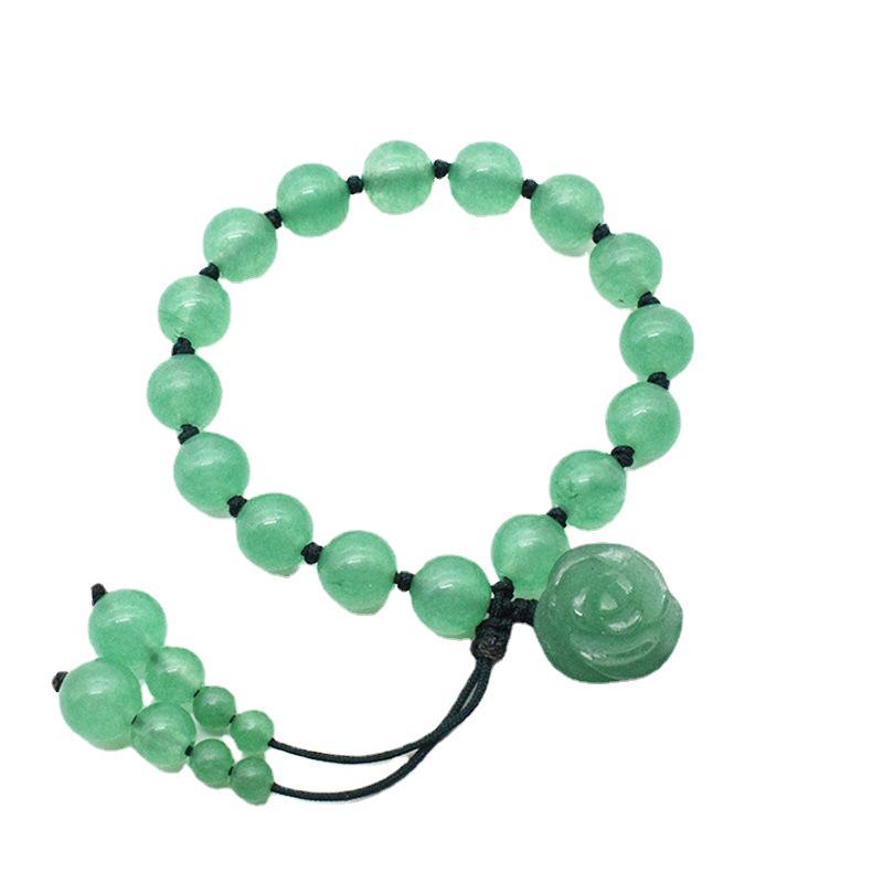 Handmade Dongling Jade Rose Flower Women's Bracelet