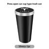 AMV1 For Tesla Car Logo Trash Can Cup Holder Portable Mini Waterproof Storage Garbage Bin Model 3 Y S X Roadster P75D P85D P100D