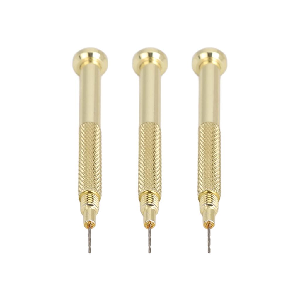 3pcs Nail Art Piercing Tool Accurate Drilling Alloy Manual Nail Piercing Tool for Tips