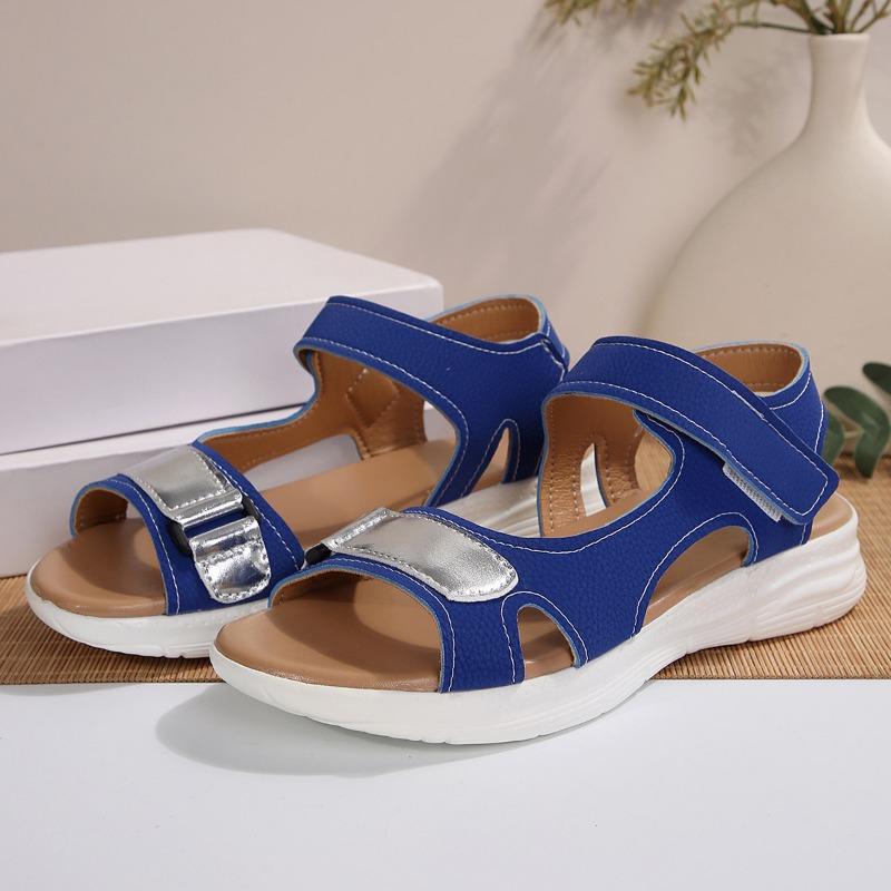 New Summer Women's Shoes Large Size Platform Casual Sandals with Velcro Sandals Women's Shoes