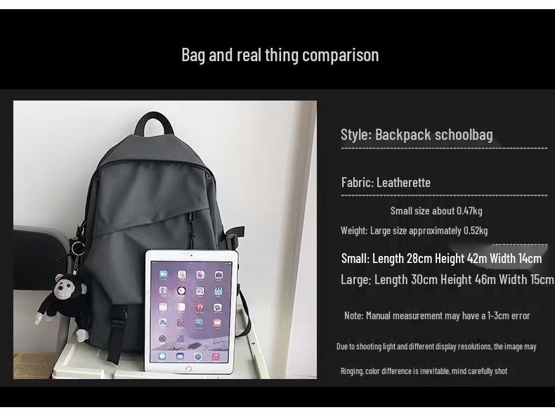 Trendiger Rucksack im Vintage-Stil für Studenten - Vielseitig und schlicht im koreanischen Stil für Männer und Frauen
