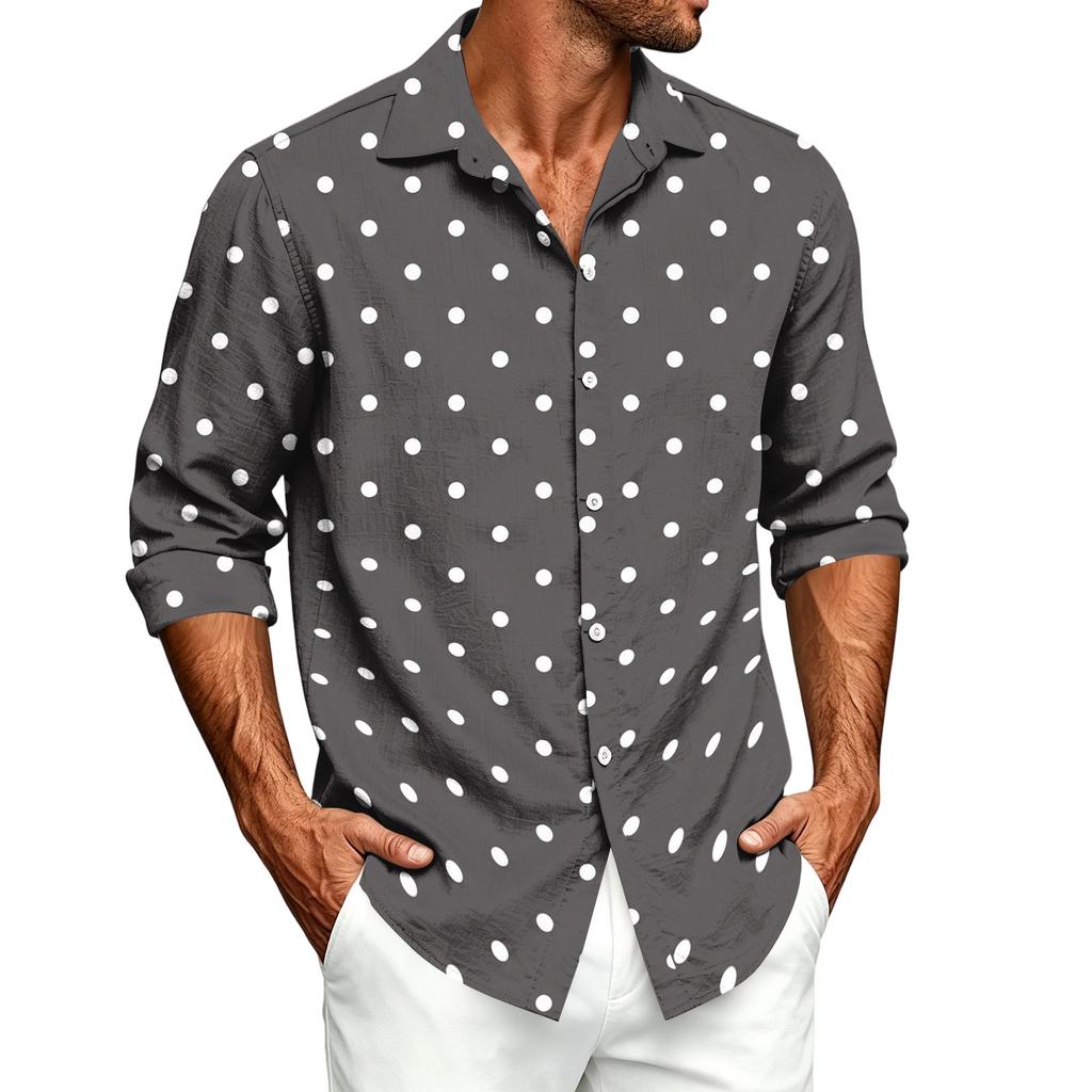 Men's Spring and Fall Casual Long Sleeve Shirt for Everyday Wear