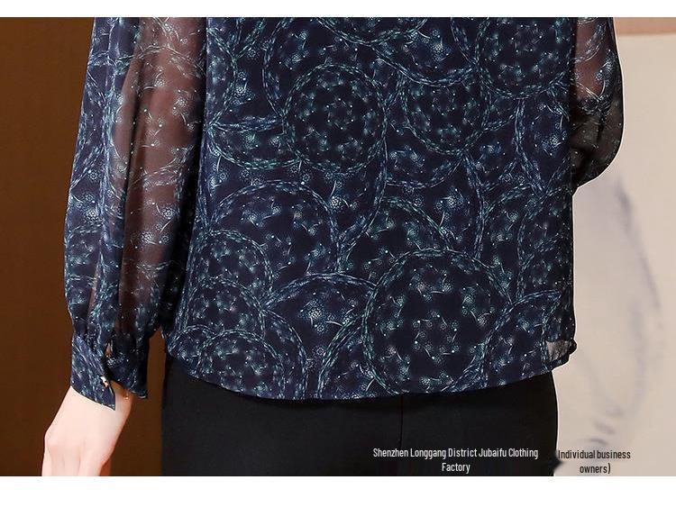 Lux Silk Print Women's Plus Size Chiffon Blouse