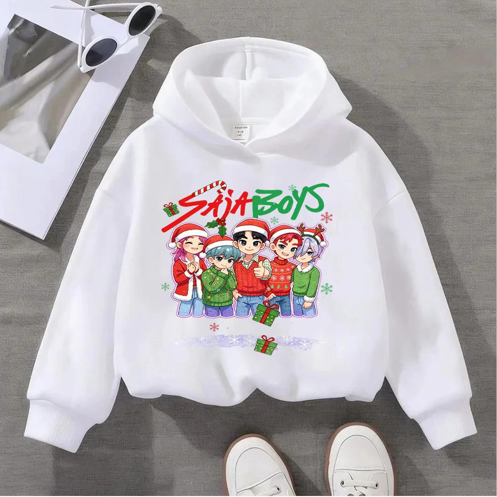 Cute SAJA Boys Christmas Sweatshirt for Kids Festive Holiday Pullover with Adorable Xmas Design