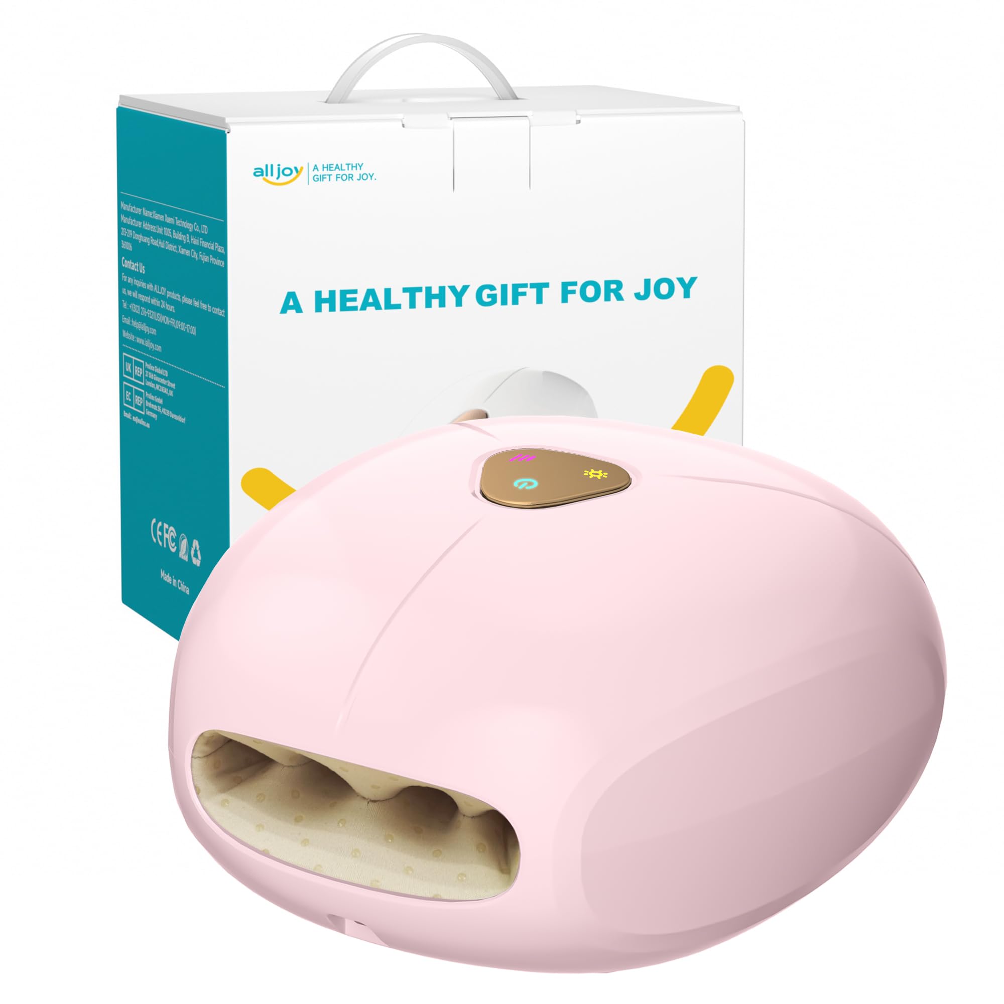 

Перчатки для ухода за руками ALLJOY для рук и подушки безопасности для увлажнения ладоней и беспроводной нагреватель с воздушным давлением и хранилищем Популярный подарок для женщин в розовый