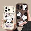 Cute Panda Pattern TPU Phone Case For iPhone 17 Pro 17e 15 16 Pro Max 14 13 Pro Max 16e Shockproof Soft Silicone Back Cover
