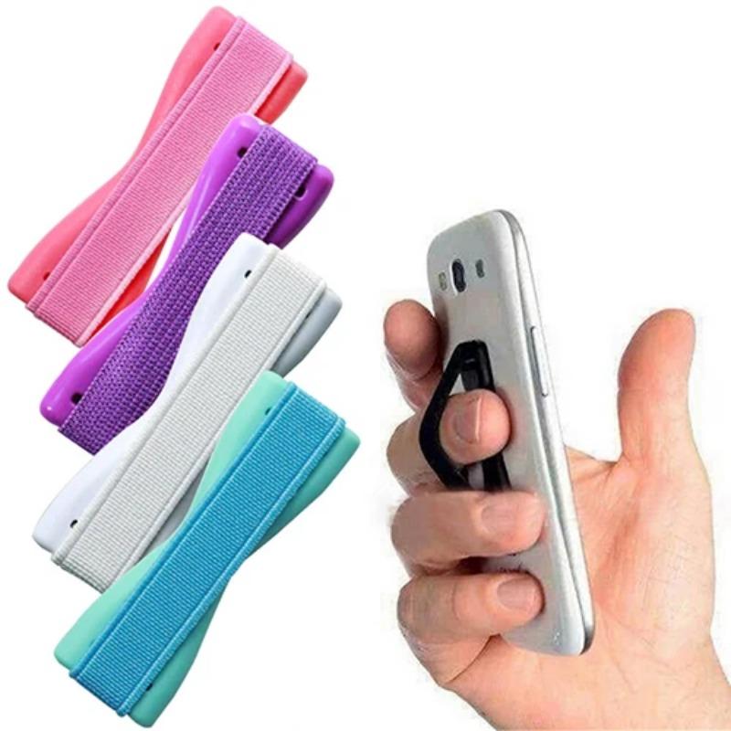 Self Adhesive Finger Ring Phone Holder Mini Portable Cell Phone Bracket for iPhone Samsung Xiaomi Elastic Rope Ring Sleeve Stand