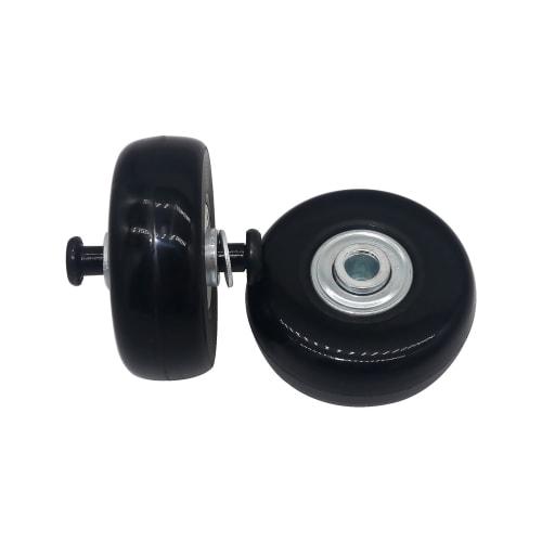 Stille Hjul-serien: Erstatningshjulsett for kofferter, handlevogner, kabinvesker osv., DIY-reparasjonssett (50 mm diameter, 4 stk), Svart