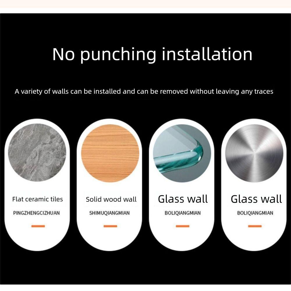 Wall-Mounted Suction Cup Towel Rack Waterproof Shower Slipper Hanger Bathroom Towel Rod  Kitchen