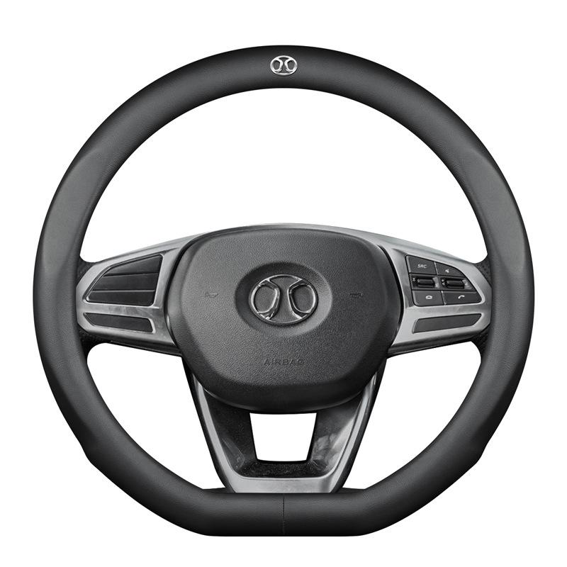 Genuine Leather Steering Wheel Cover for BJ40, BJ80, F40, BJ20, and BJ30 Beijing Off-road Vehicles
