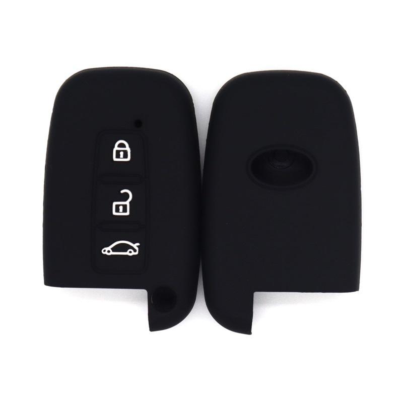 

Suitable for Kia K2K3K5 smart car Sorento smart one-button start version 3-button silicone key protection bag case чёрный