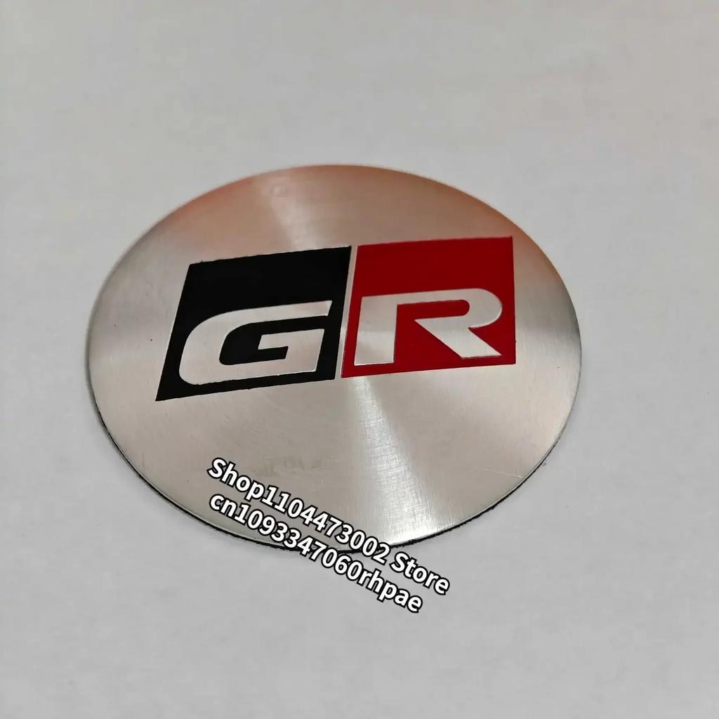 4pcs 56mm 60mm GR Aluminum Wheel Hub Center stickers for Toyota Modified hub center cap sticker Car Accessories