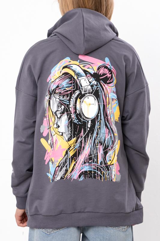 Hoodie (girls) – Durable & Stylish, Printed Accent Any Season 6395-057-33-2 HC