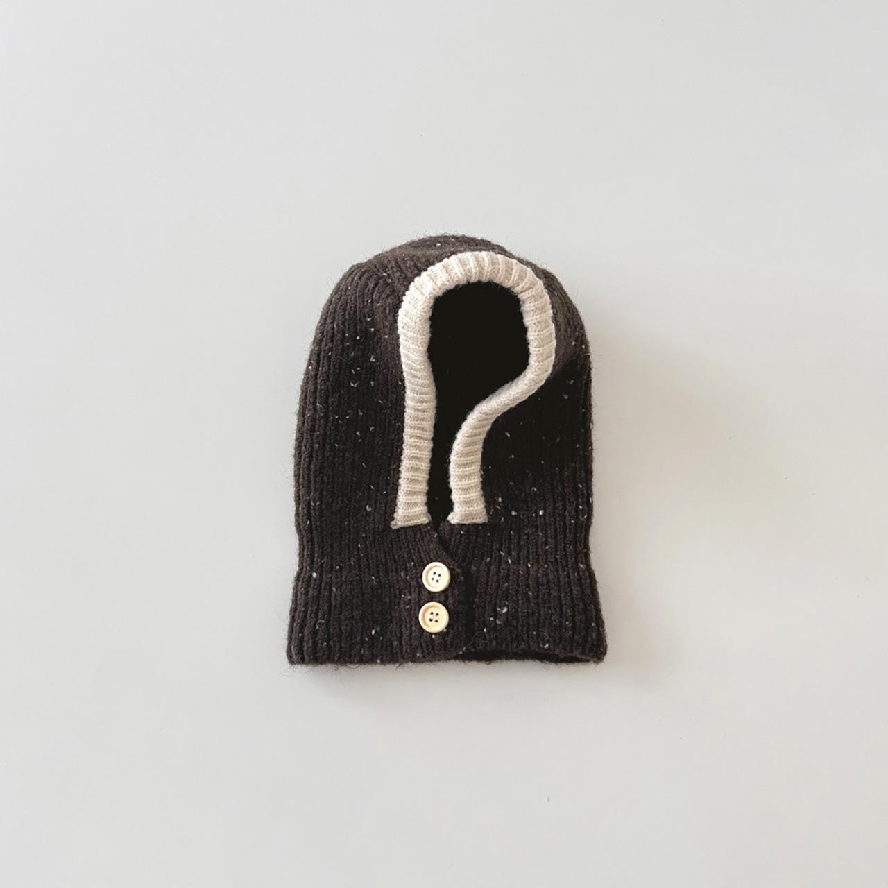 

Winter Warm Balaclava Hat for Kids Warm Knitted Wool Hood Beanies Scarf Boy Girl One Piece Ear Protection Cap кофейный