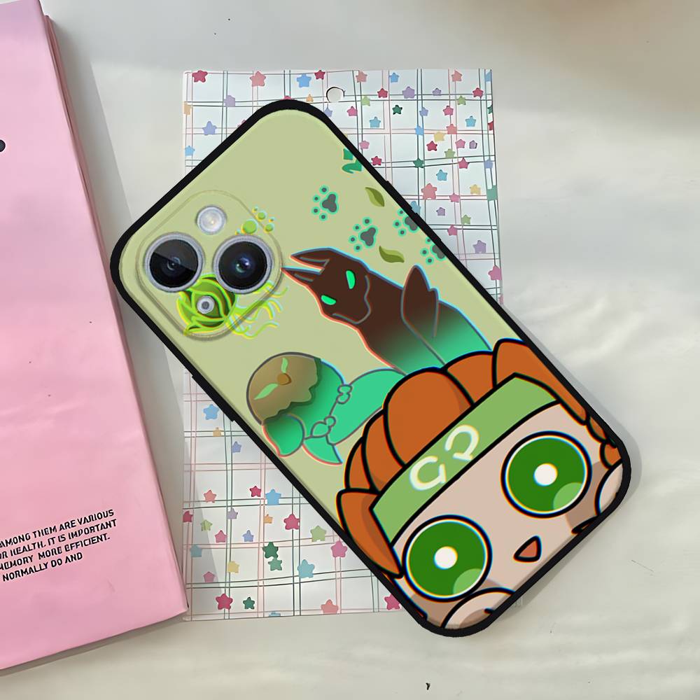Cartoon Valorant Phone Case For IPhone 1716 15 14 13 Pro Max 11 12 Mini X Xs XR Black Silicone Cover