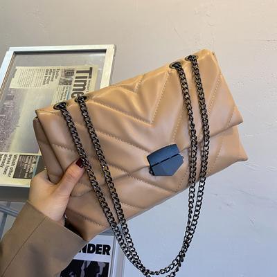 Designová dámská crossbody kabelka Klopové kabelky pro ženy Kvalitní kožená řetízková taška přes rameno Messenger tašky Dámská kabelka a peněženka